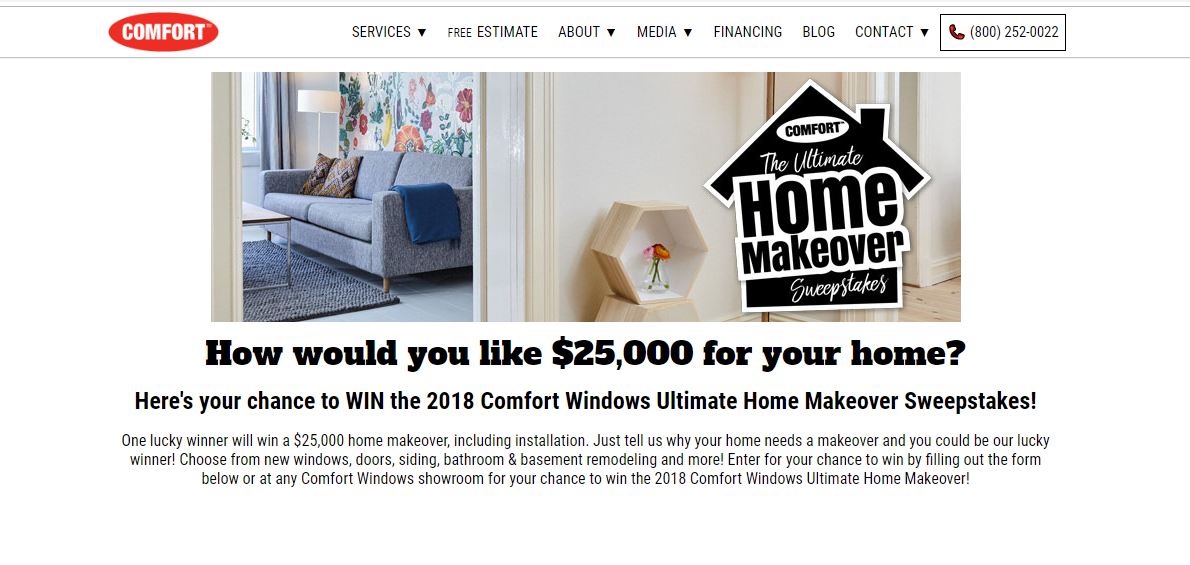 Home Makeover Sweepstakes Giveaway Play