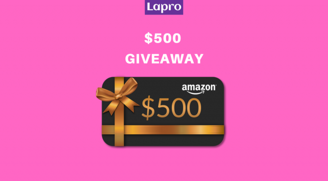 Giveaway 500 Amazon Gift Card from Lapro Giveaway Play